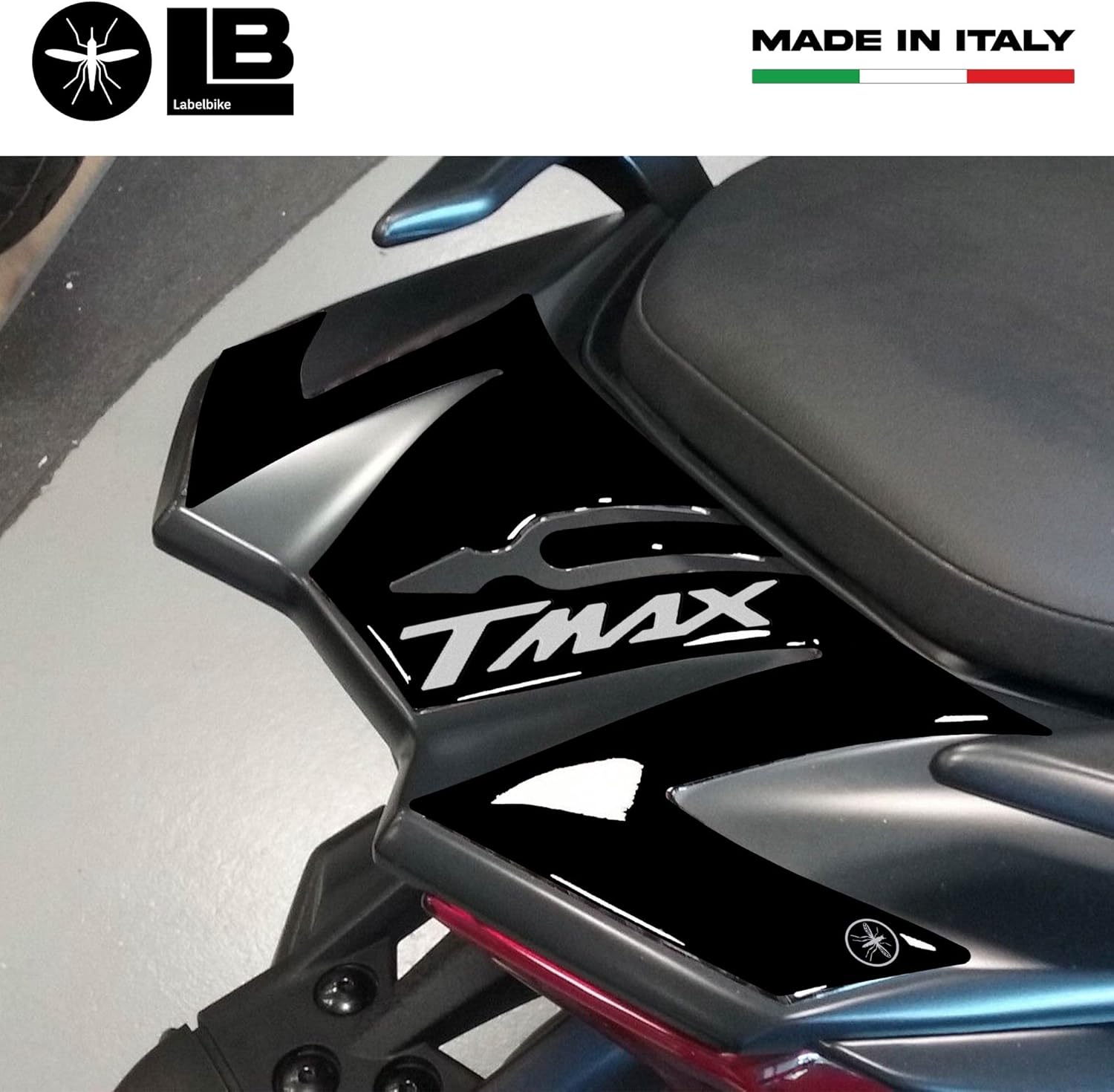 labelbike - 3D Sticker Motorcycle Tail Protection and Decoration in Resin Compatible with Yamaha TMAX 530 2017-2019
