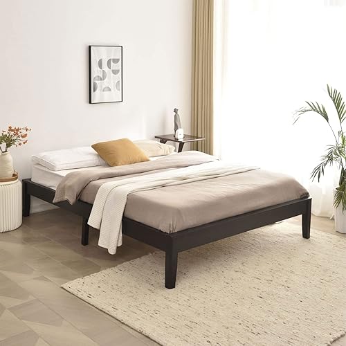 Miniatura 3 de Woodpeckers Furniture And Mattress Stella - Marco de cama con plataforma de madera de pino macizo (negro, matrimonial)