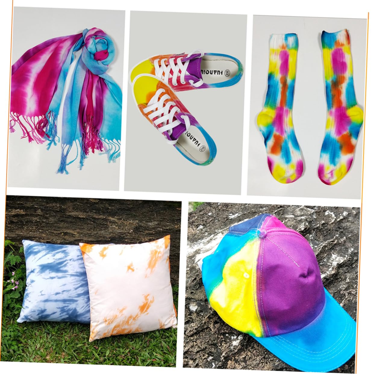 Housoutil Color Tie Dye Pigment Set for Cotton Linen Cold Water Dye for DIY Clothes Accessories Safe for Easy to Use for Creative Projects