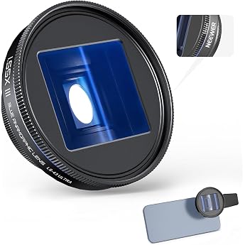 NEEWER 1.55x Blue Anamorphic Lens Compatible with iPhone Android and Samsung Lens Mobile Phone Camera Accessories with 17 mm Thread Clip & 58 mm Filter Adapter Ring Cinematic Widescreen Effect LS-43 Ultra
