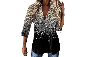 Women's Fine Glitter 3D Print Large Size Long Sleeve Shirt: Stand Out with Shimmering Elegance
