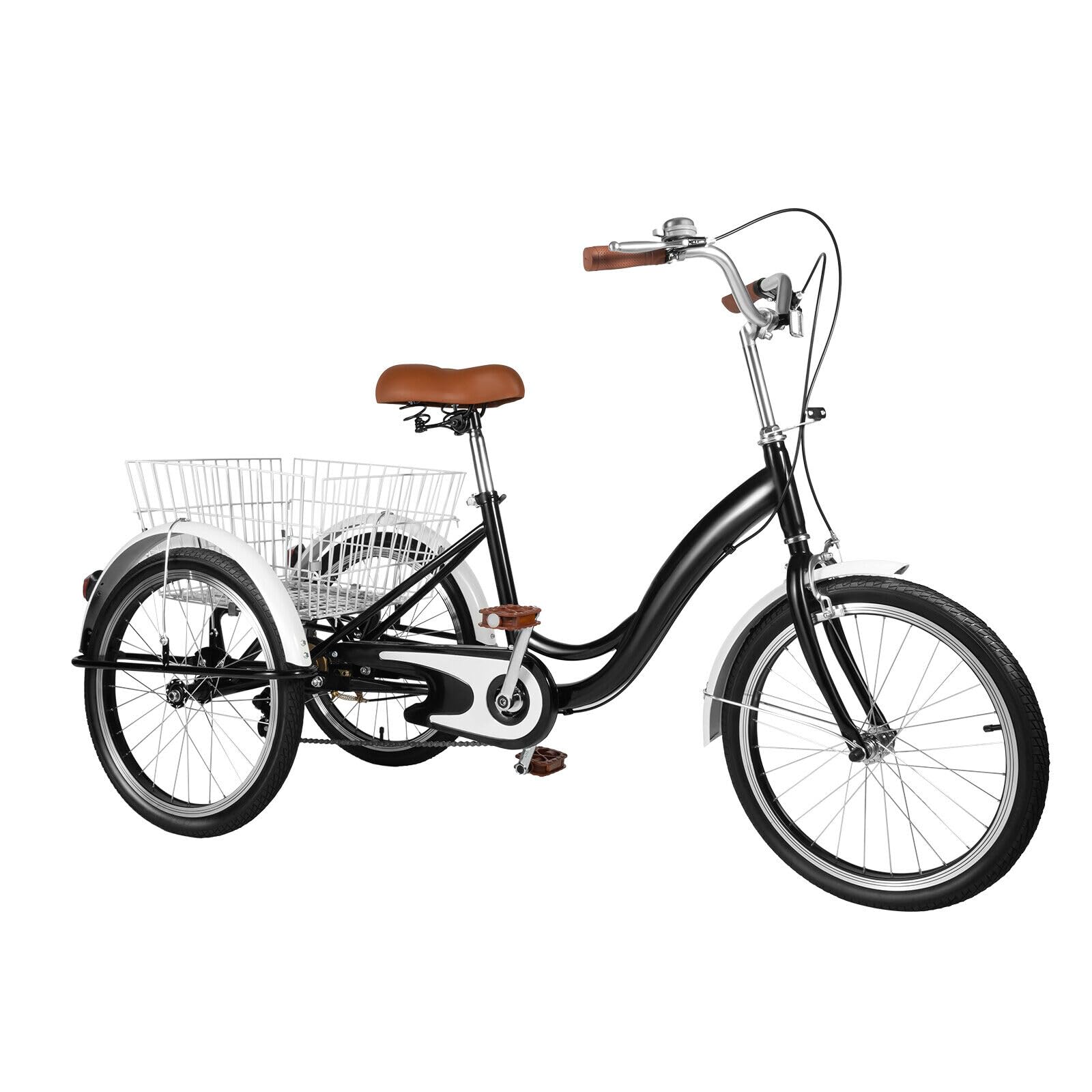 Triciclo para bicicleta para adultos con cesta de la compra Bicicleta cruiser adulto velocidad única+cesta negra ruedas triciclos cesta triciclo adulto velocidad individual 3 ruedas triciclo