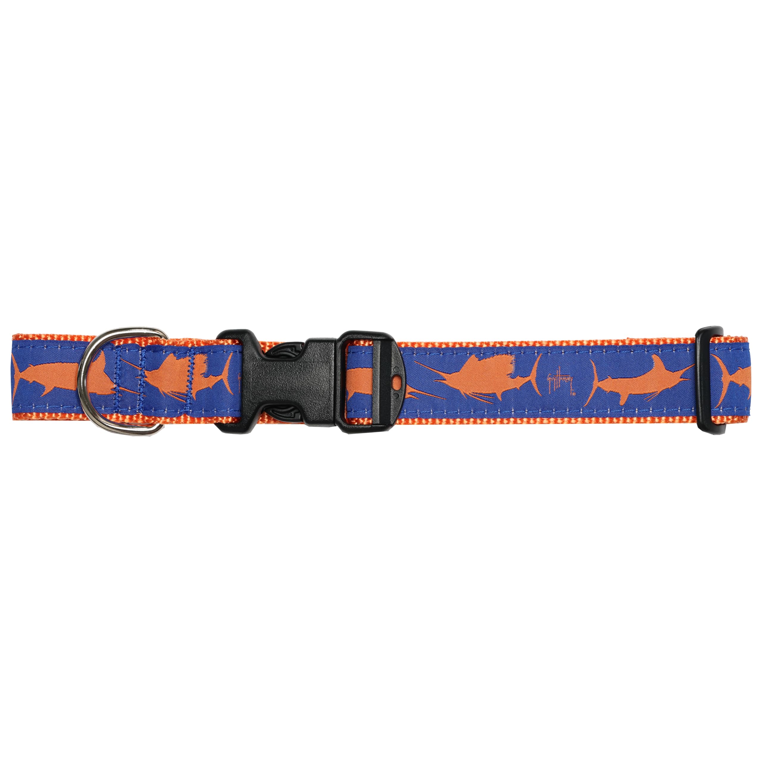 Guy Harvey Dog Collars (Orange Marlin, Medium 1¼ 12”-20”)