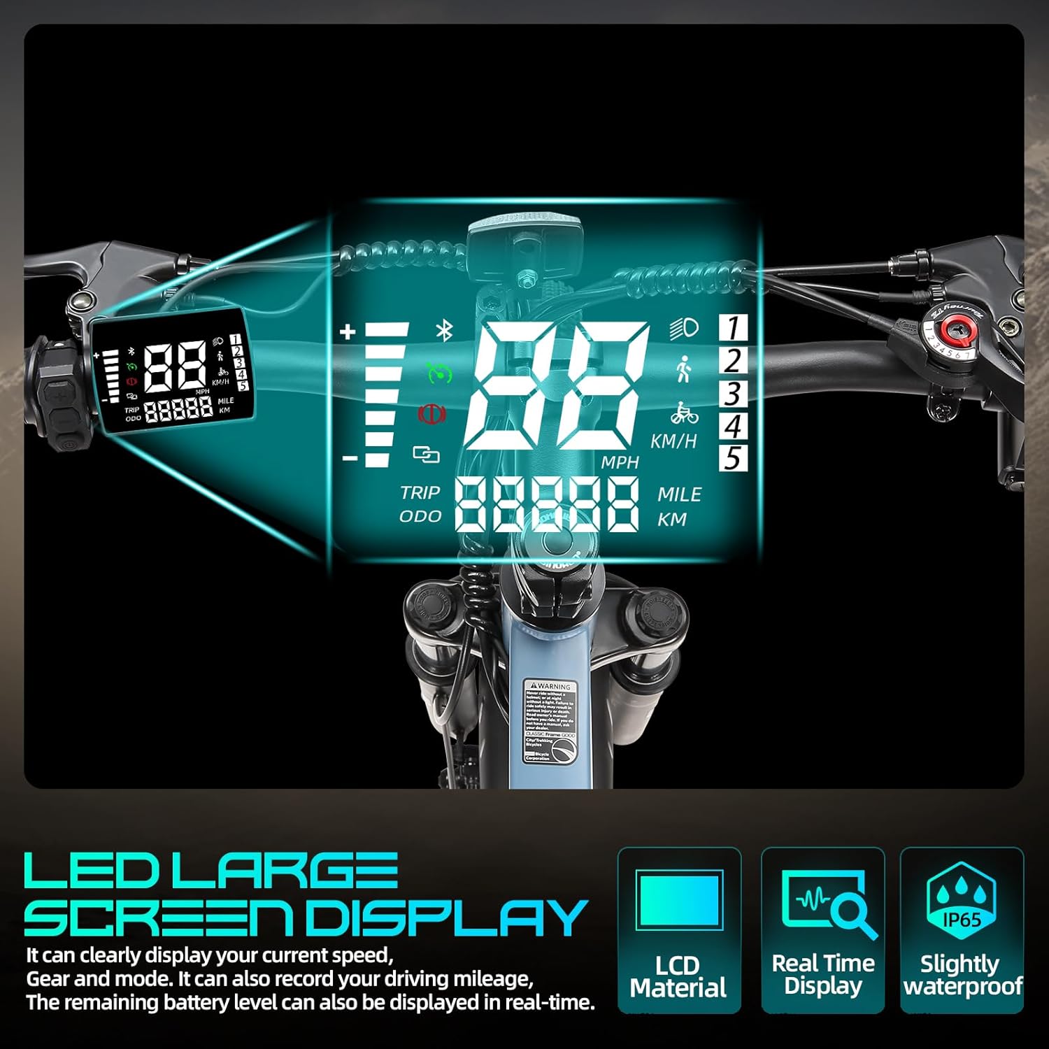 26" Electric Bike for Adults, E-Bike Commuter–500W Brushless Motor,375WH, 7-Speed, Front Suspension Fork, 20MPH Top Speed, 37+ Miles Long Range–Certified to UL 2849