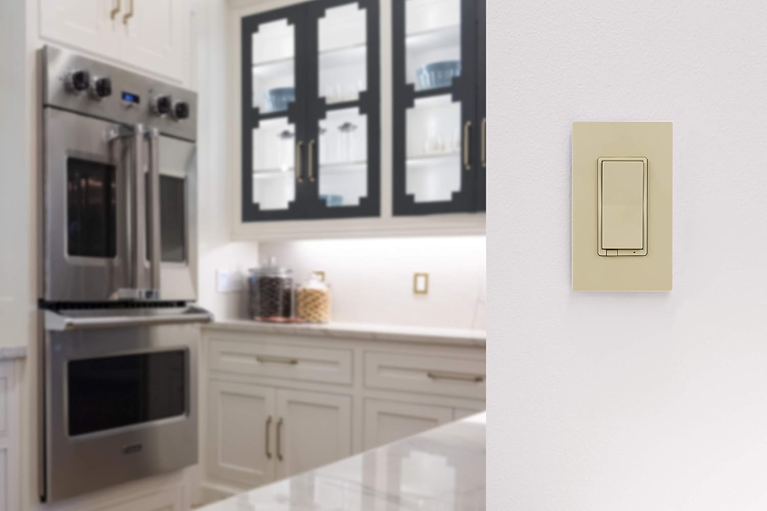 GE Enbrighten Z-Wave Plus Smart Light Switch with QuickFit and SimpleWire, Works with Alexa, Google Assistant, SmartThings, Wink, Zwave Hub Required, Repeater/Range Extender, 3-Way Ready, Ivory, 47191