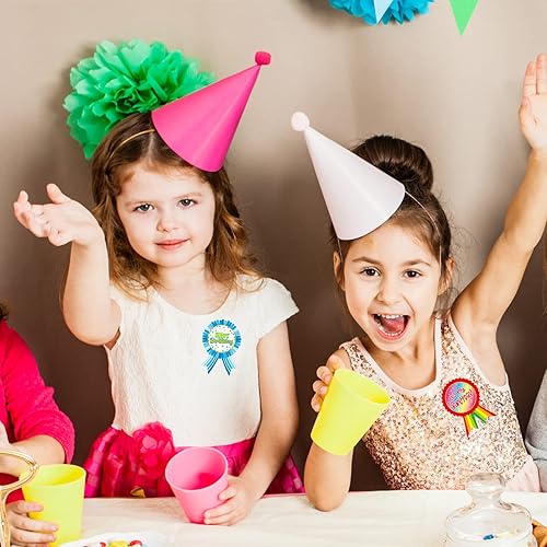 Miniatura 4 de Calcomanías de insignia de feliz cumpleaños para niños, con texto en inglés "It's My Birthday", suministros para el aula, recuerdos de