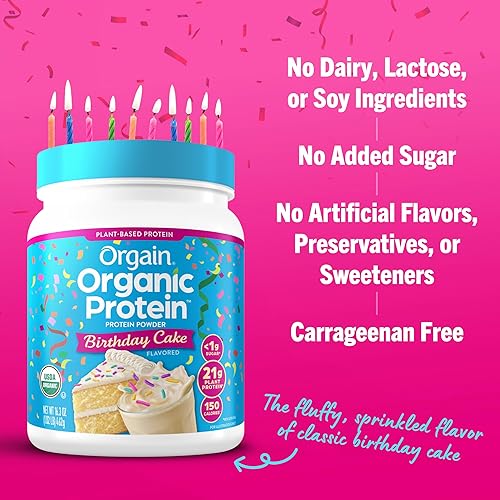 Miniatura 48 de Orgain - Proteína orgánica vegana en polvo, Horchata - 21g de proteína a base de plantas, 9g de fibra prebiótica, bajo en carbohidratos netos, sin