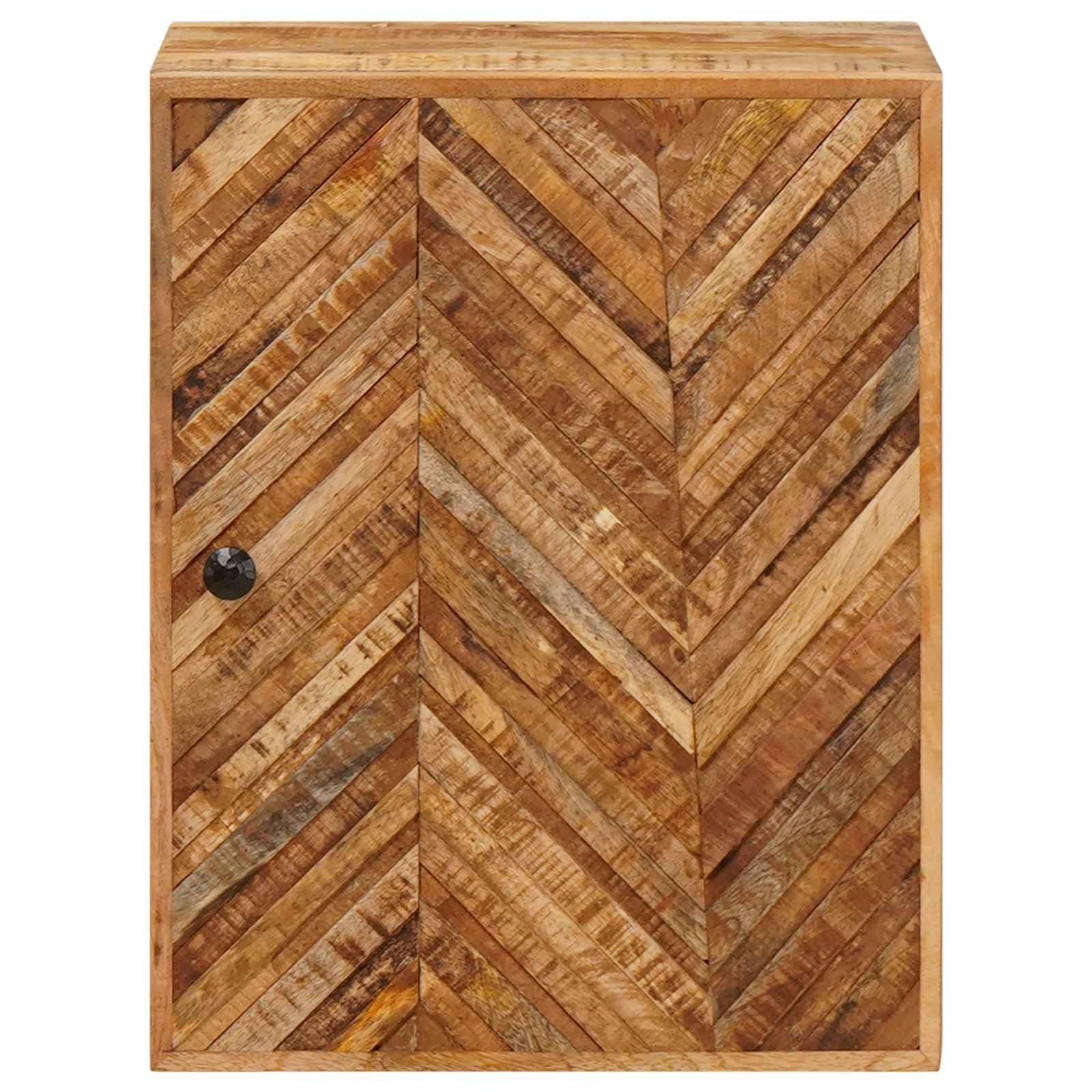 Hängeschrank Badezimmer Braun 38 x 33,5 x 48 cm | Massives Mangoholz, minimalistisches Design, Wandbefestigung, für Handtücher und Kosmetik