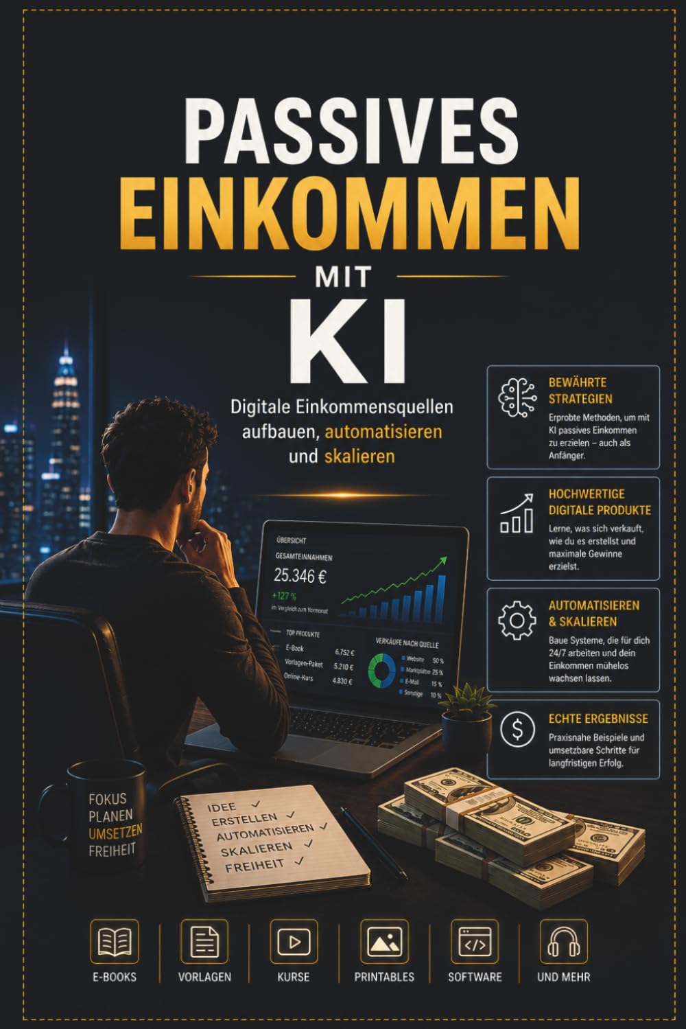 Passives Einkommen mit KI: Digitale Einkommensquellen aufbauen, automatisieren und skalieren