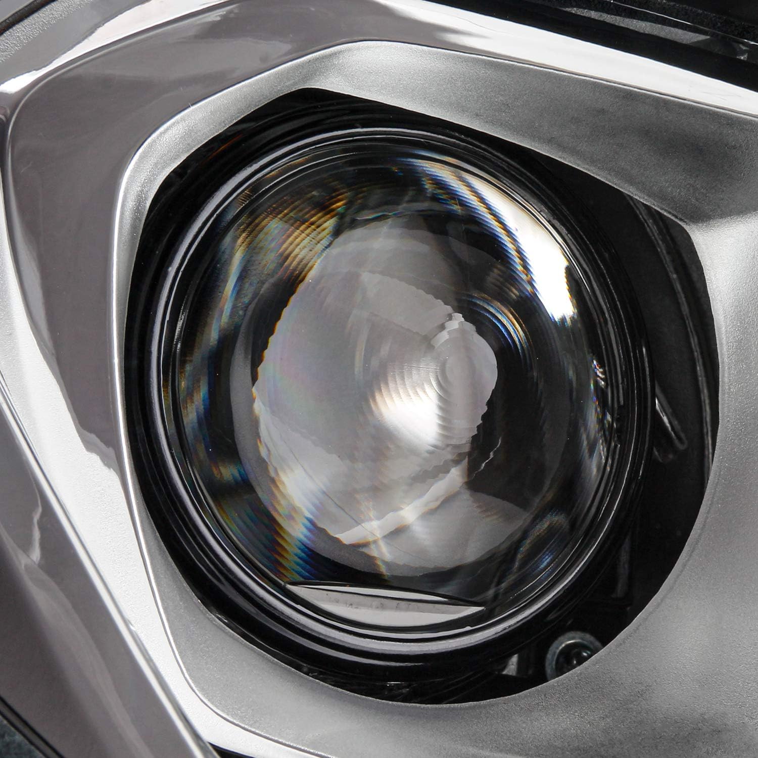 AKKON - Fits 2016-2017 Chevy Equinox SUV [Halogen Type] Projector Chrome Headlight Driver Left Side LH Headlamp Replacement