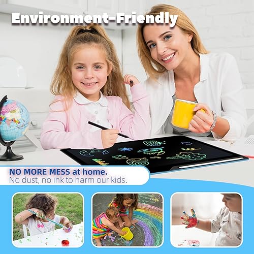 Miniatura 5 de Tableta de Escritura LCD para Niños, Pizarra de Garabatos Recargable de 21 Pulgadas, Rellenos para Cesta de Pascua, Juguetes de Aprendizaje para