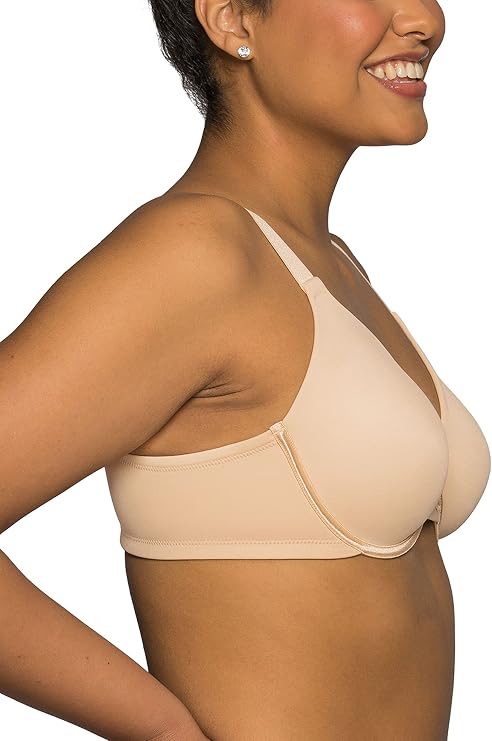 Vanity Fair Women's Beauty Back Smoothing Minimizer Bra, Minimizes Bustline up to 1.5, Unpadded Cup H, Damask Neutral, 46D