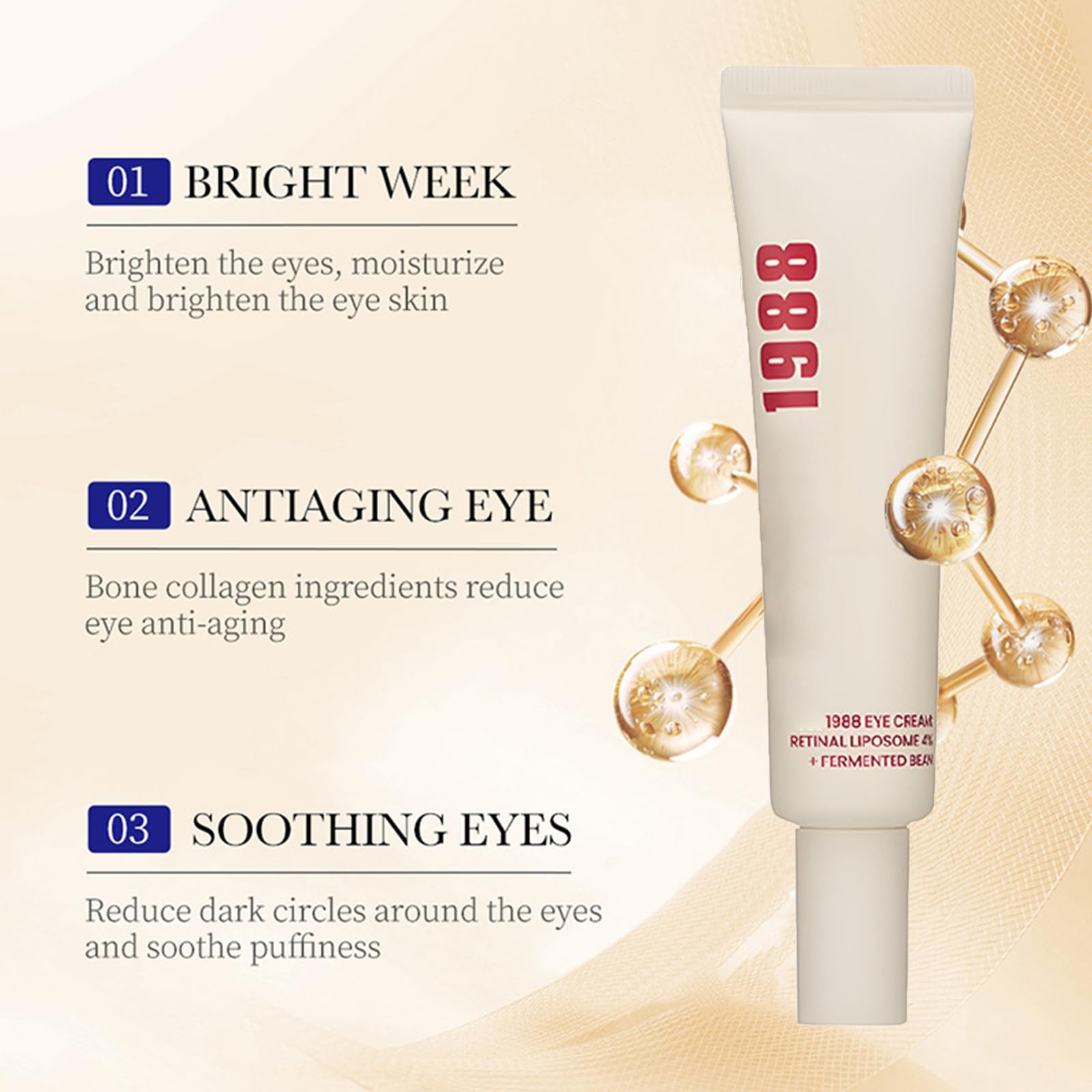 1988 Eye Cream Anti Aging, Retinal Liposome Anti Wrinkle Eye Creams, Under Eye Cream for Dark Circles and Puffy Eyes - Image 2