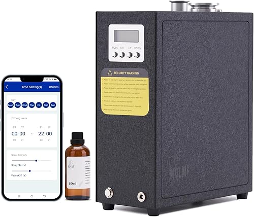 MQLMF Hotel Collection - Máquina difusora de 4000 pies cuadrados, ultra silenciosa, estructura de metal completa, aplicación Bluetooth y WIFI,