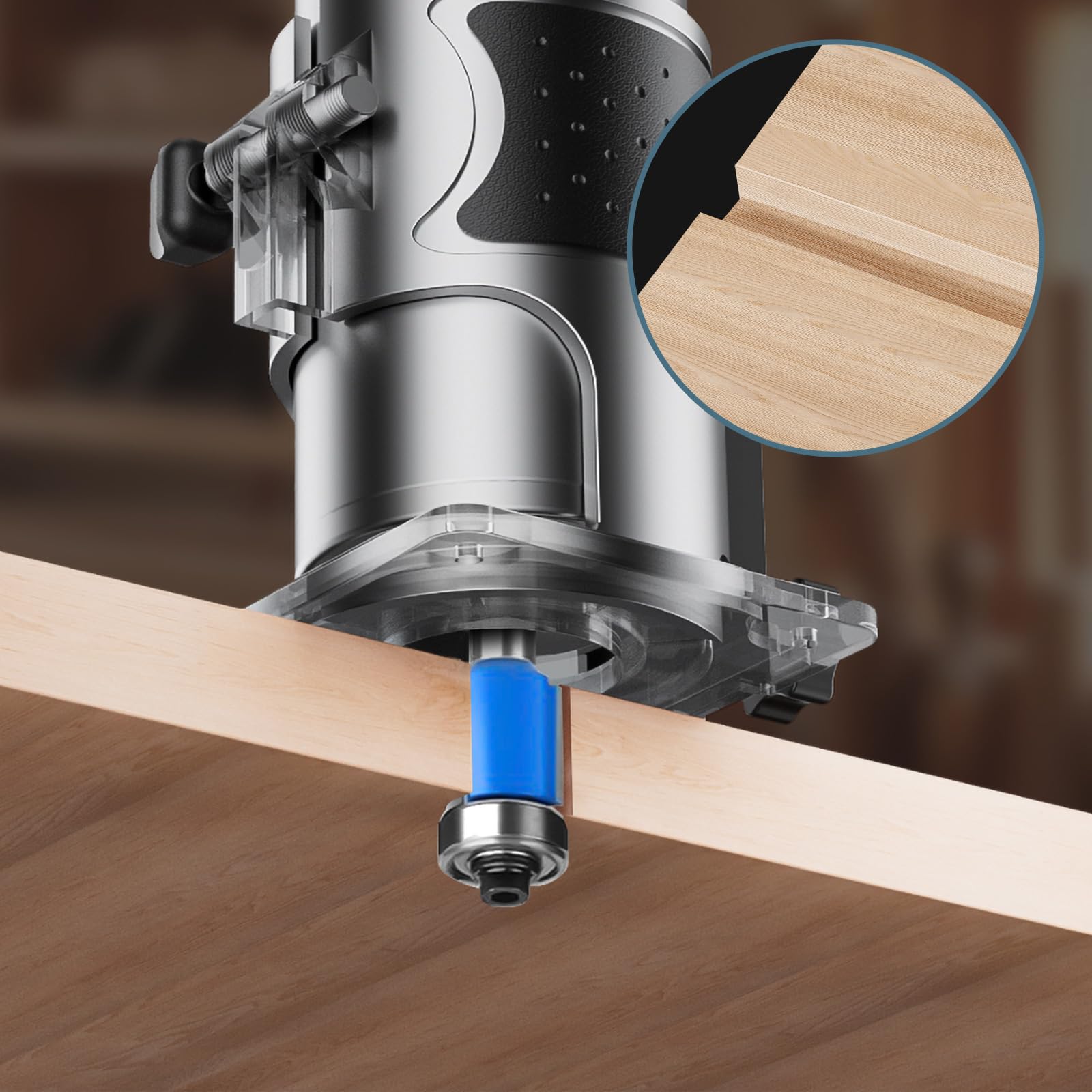 Yofuly 15tlg. Fräser Set Mixed (für Holz, für Oberfräsen mit 1/4 Zoll Schaft) Professional Holzfräser-Set HM Holzfräs-Bits
