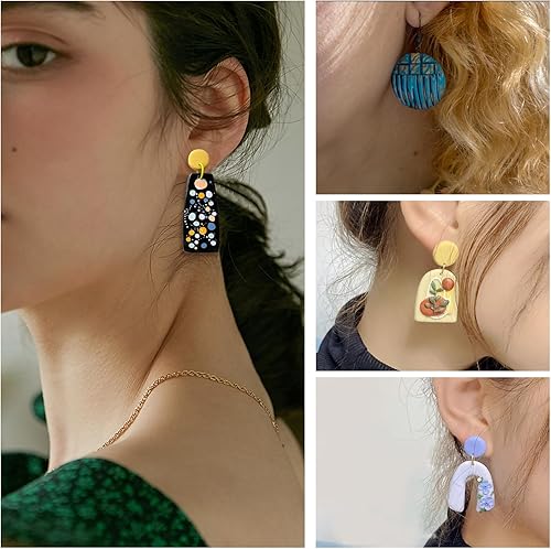 Miniatura 6 de THYRRE-J Cortadores de arcilla polimérica multiforma con 118 piezas. Juego de 18 cortadores de arcilla para joyas de arcilla polimérica, incluyendo