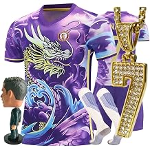 Kids soccer jersey youth football uniforms childrens sportswear with socks+doll+necklaces