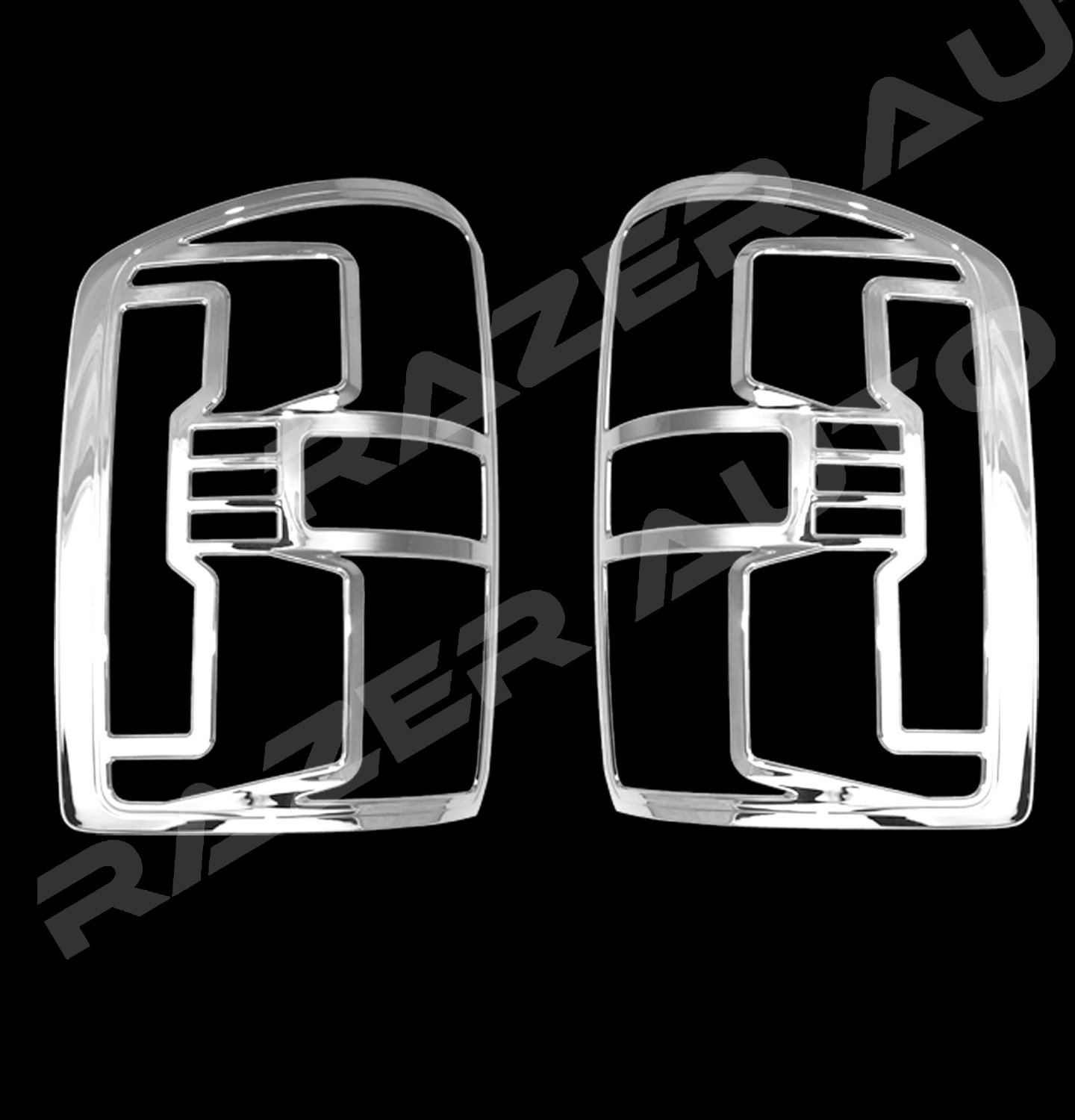 Razer Auto Triple Chrome Plated Taillight Trim Bezel Cover for 2014-2016 GMC Sierra 1500, 2015-2016 GMC Sierra 2500/3500/HD Non-Denali