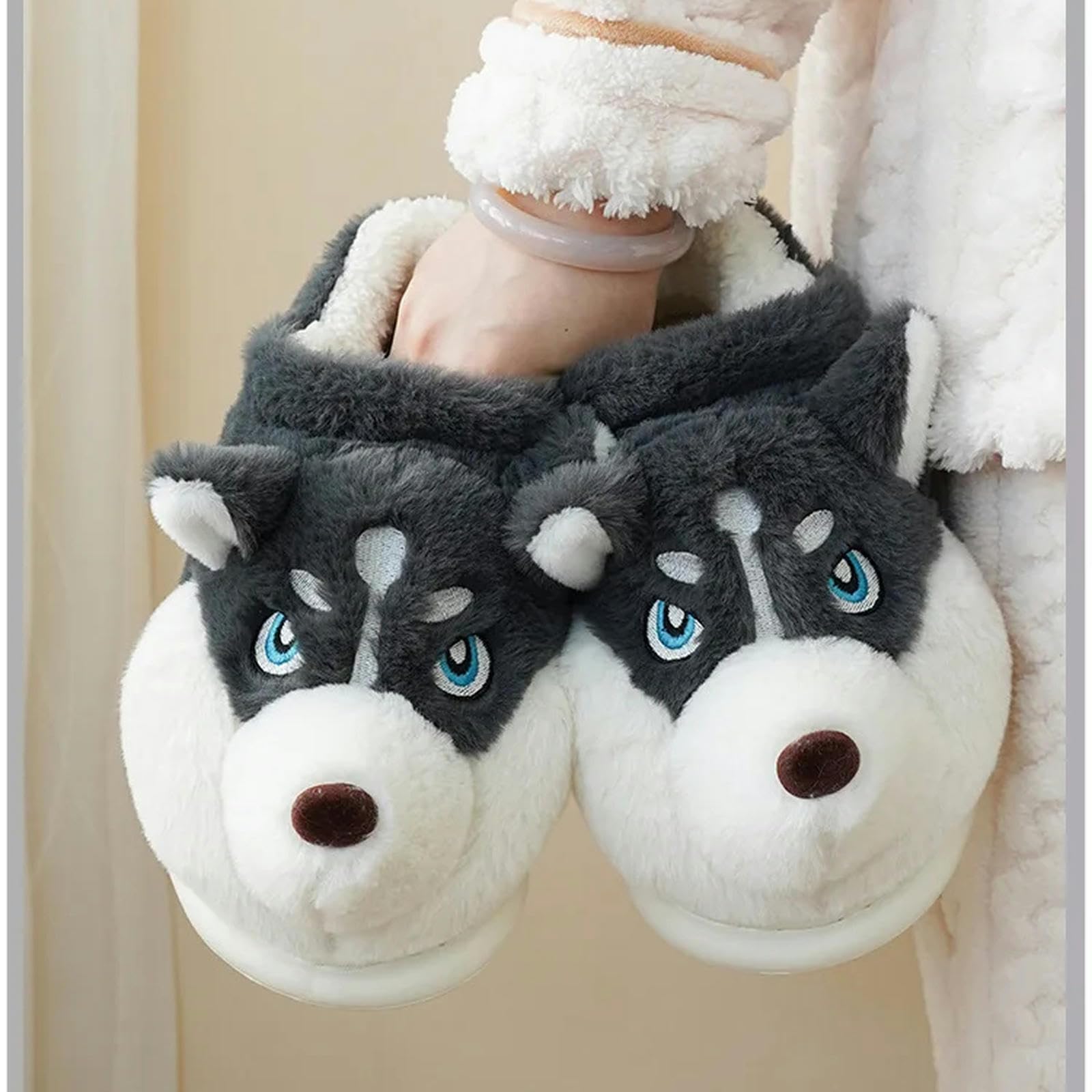 Pantofole Pantofole di Cotone Maschile Autunno Inverno Interno Casa Spessa Fondo Resistente al Freddo Resistente Grazioso Usura-kahki-40-41