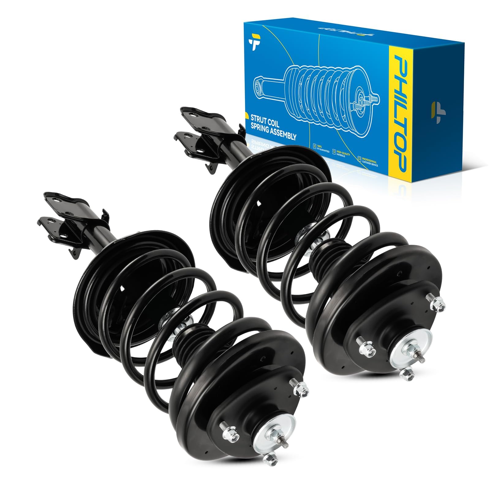 PHILTOP Front Complete Struts Assembly with Coil Spring For 2003-2006 Acura MDX 172229/172230-Quick Loaded Suspension‌