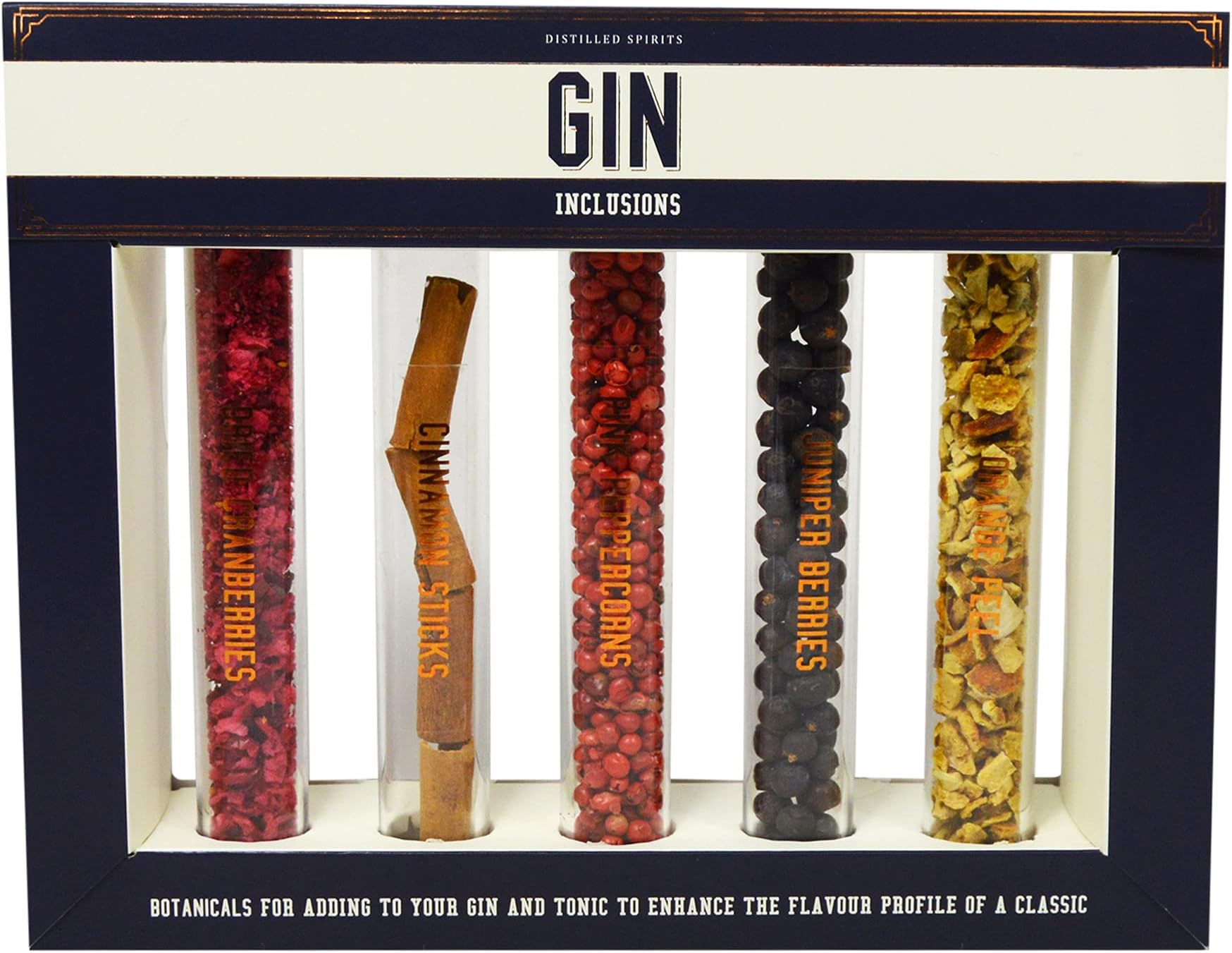 Gin Botanicals for Gin and Tonic - Gin Infusion Kit with Dried Cranberries, Pink Peppercorns, Cinnamon Sticks and Juniper Berries for Gin Cocktails - Gin Cocktail Set Gin Gifts for Women and Men