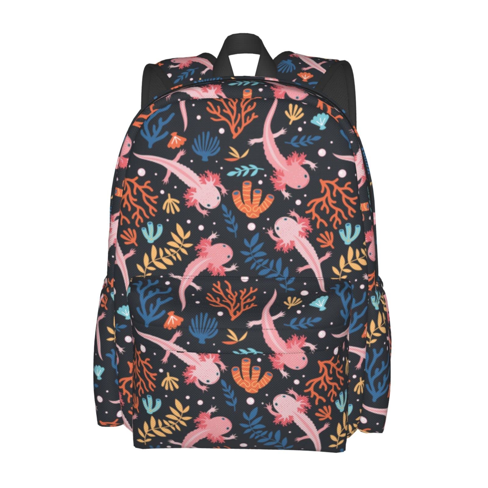 famliihw Axolotl Backpack Bookbag Laptop Backpacks Multipurpose Daypack for Boys Girls School Men Women Travel Hiking