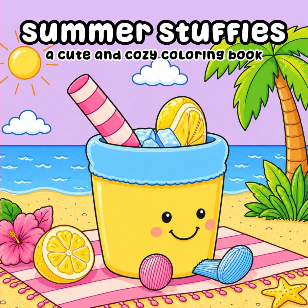 Summer Stuffies: A Cute & Cozy Coloring Book (Stuffies Coloring Books)