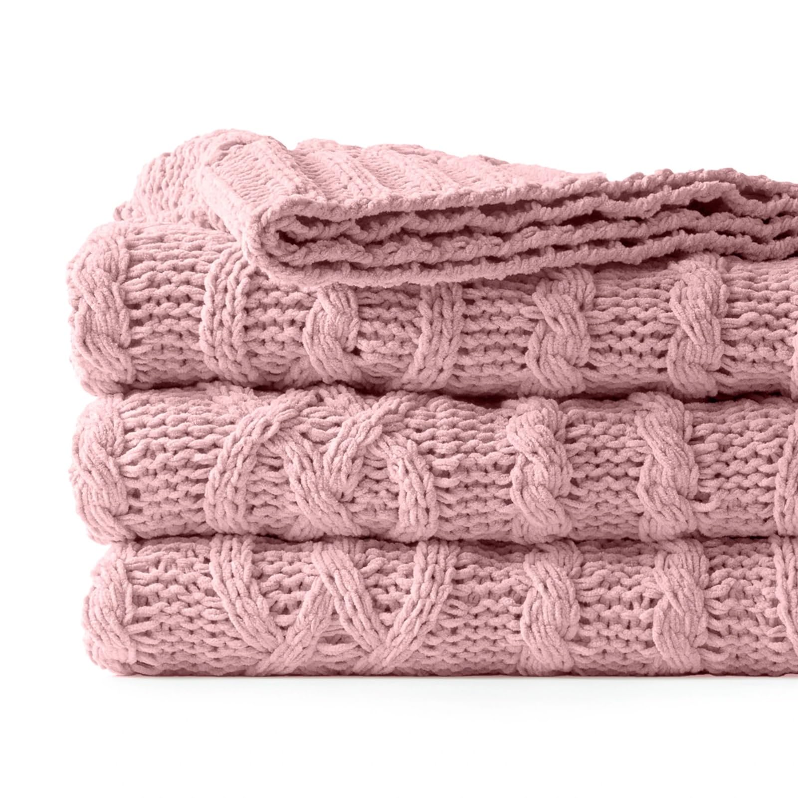 Bedspread Soft Woven Chenille Blanket Plaid Throw for Sofa Thick Warm On The Bed(Color3)