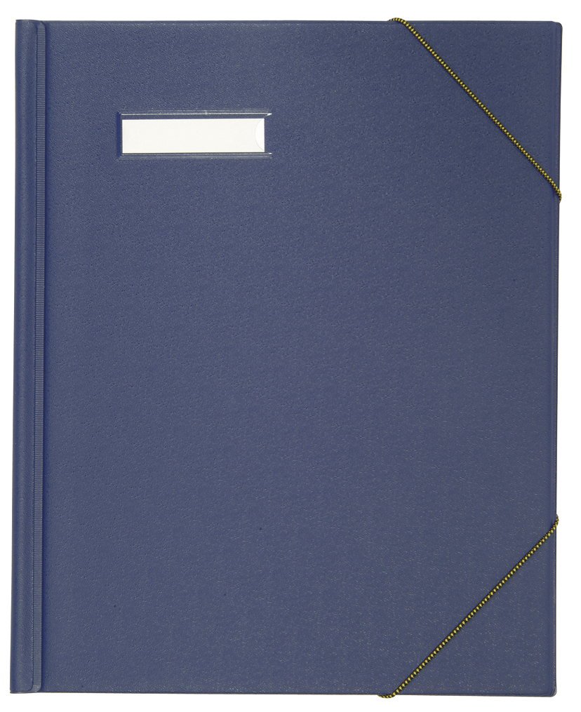 Elba 63430BL - Carpeta con gomas de cartón y PVC (aproximadamente 300 hojas A4, 5 unidades), color azul