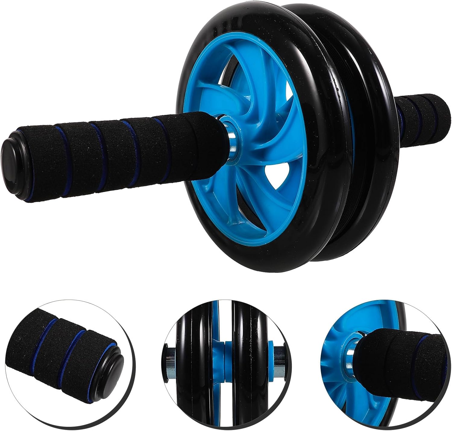 Abdominal Exercise Wheel Two-wheel Roller Core Trainer for Home Fitness Abdominal Muscle Strengthening Workout Equipment
