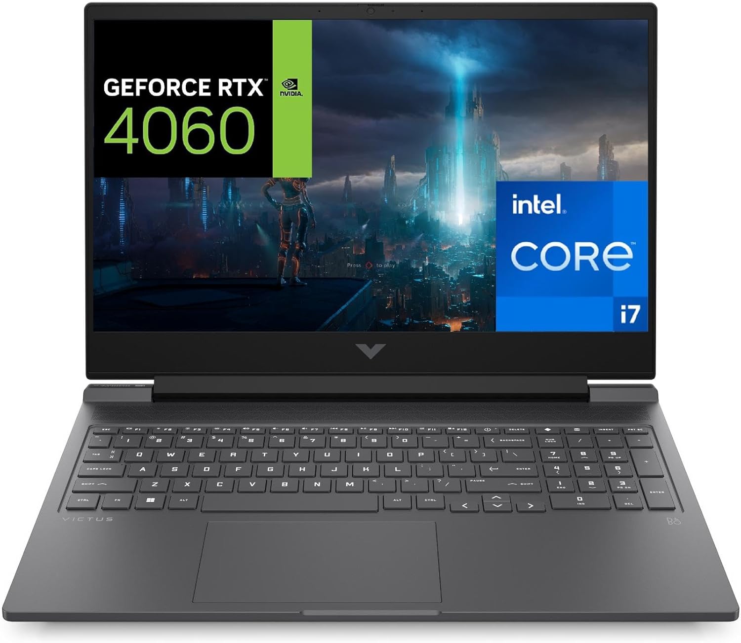 HP Victus 16-r0009sl Notebook, Intel Core i5-13500H, RAM 16GB DDR5 5600Mhz, 512GB SSD M.2, Display 16.1" FHD IPS 144Hz, Grafica Nvidia RTX 4060 da 8GB, Wi-Fi 6E, BLE 5.3, Windows 11, Grigio 16" RTX 4060 8GB INTEL Core i5 13500H - Immagine 1