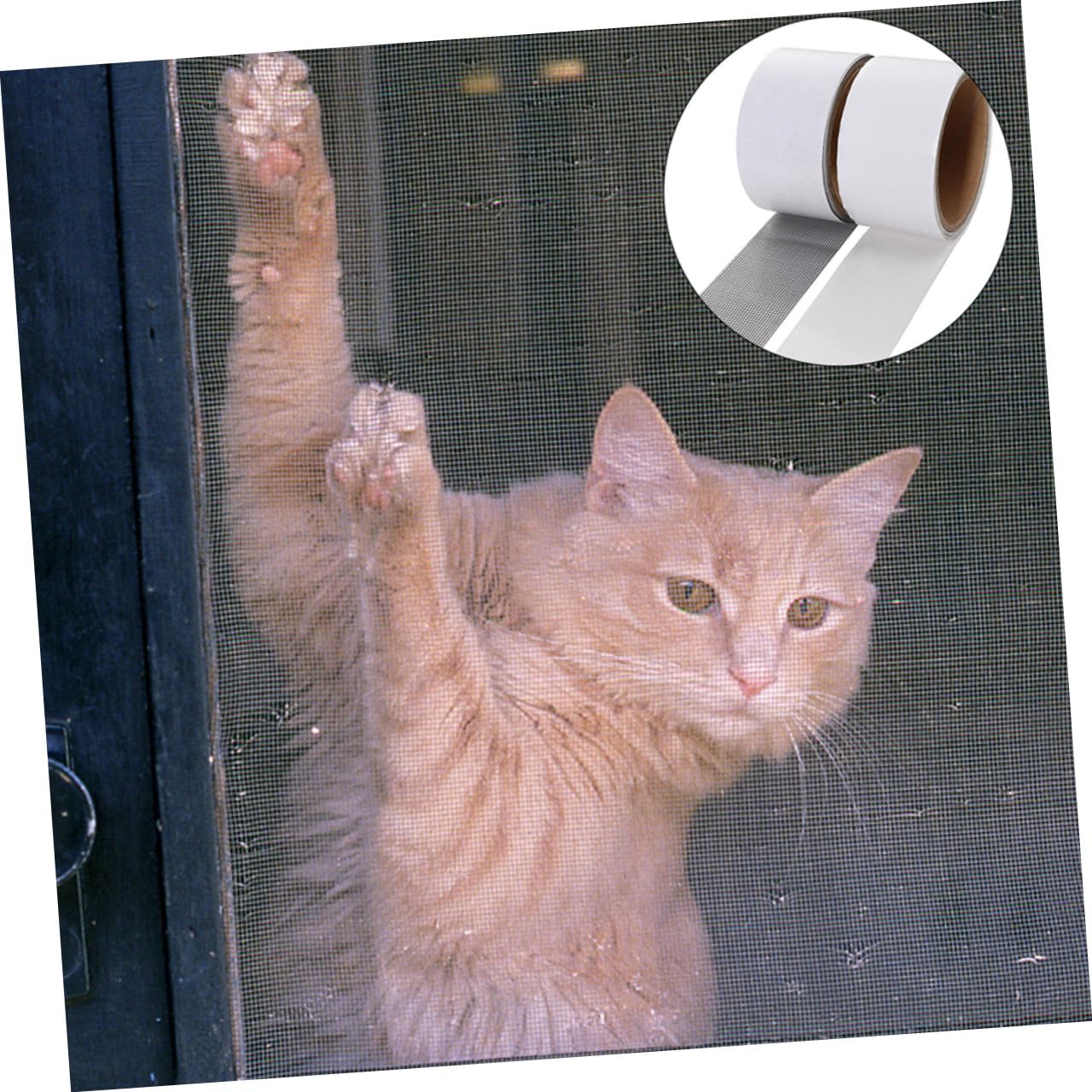 ABOOFAN Window Screen Repair Tape Mesh Patch White Self-Adhesive Wide Tape for Mosquito Netting and Ripped Screen Door Fix Repair