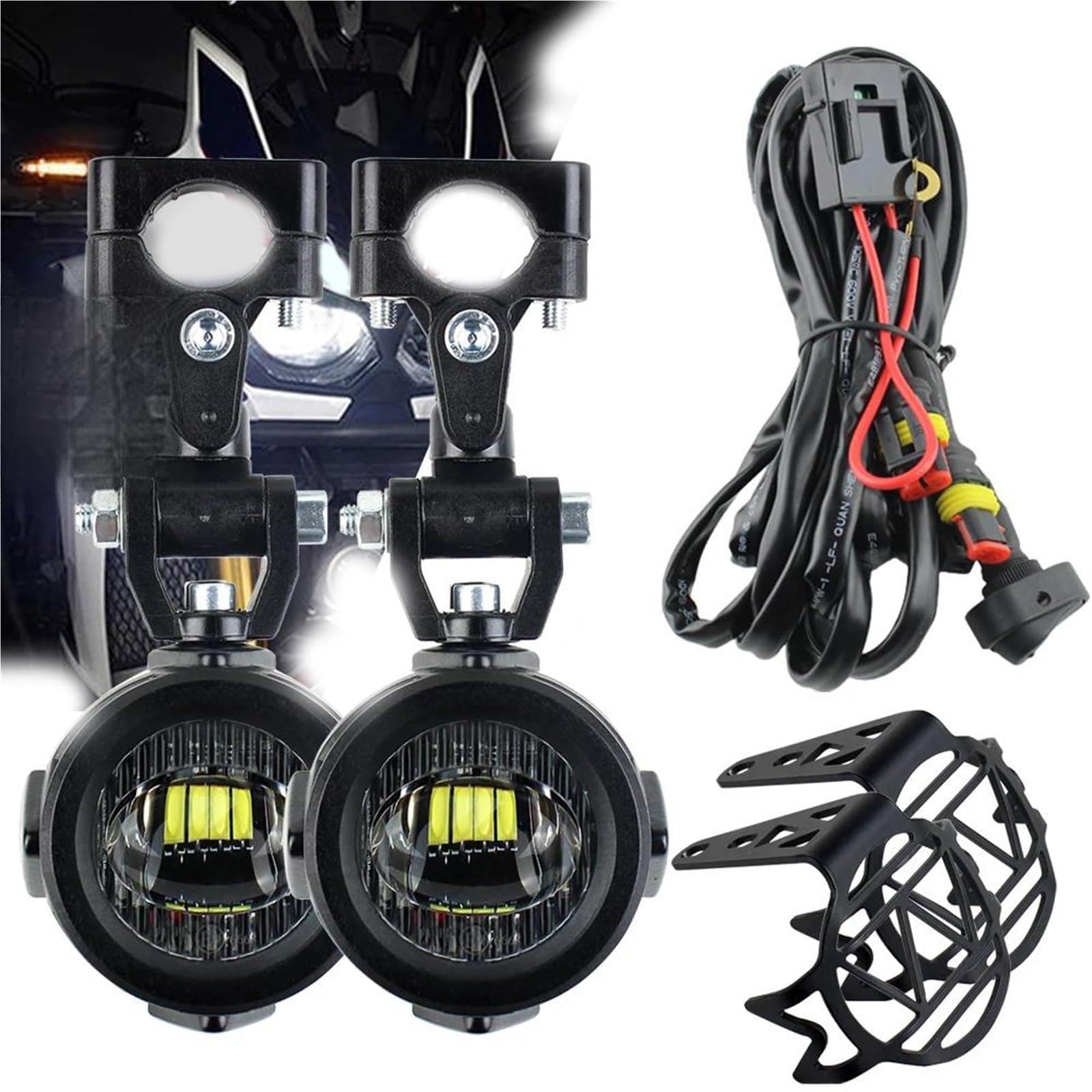 Feux Auxiliaires Moto pour R1200GS et F800GS Lampe Antibrouillard LED