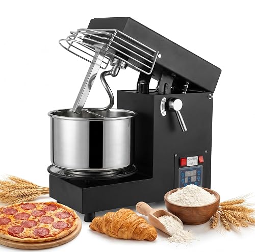 10.7 Qt Commercial Spiral Dough Mixer, Heavy Duty Dough Kneader