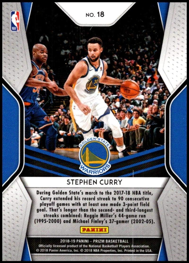 2018-19 Prizm Dominance Basketball #18 Stephen Curry Golden State Warriors Official NBA Trading Card From Panini