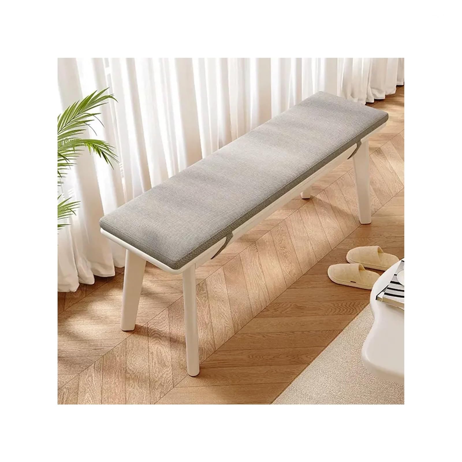 Banc en chêne massif pour entrée accueillante et salle à manger chaleureuse