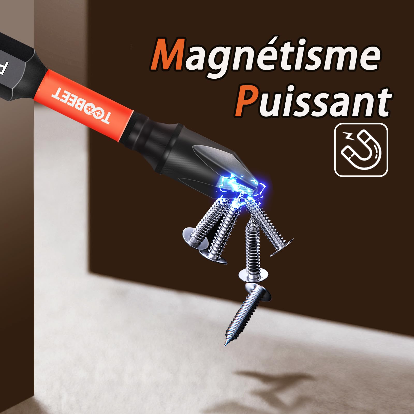 Jeu de 90 Embouts de Vissage Professionnels 50 mm (Torx, PH, PZ, Hex, Fente), Acier S2 Magnétique, Embouts pour Visseuse à Choc, Tige Hexagonale 1/4" avec Boîte de Rangement