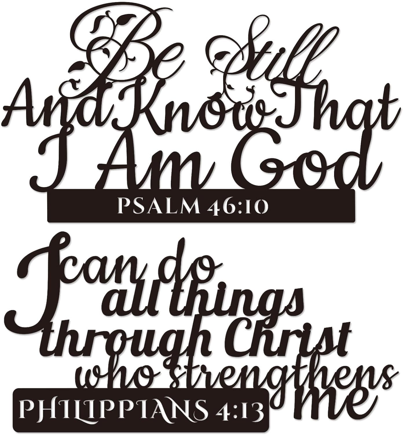 Amazon.com : Psalm 46:10 and Philippians 4:13-2pcs Inspirational ...