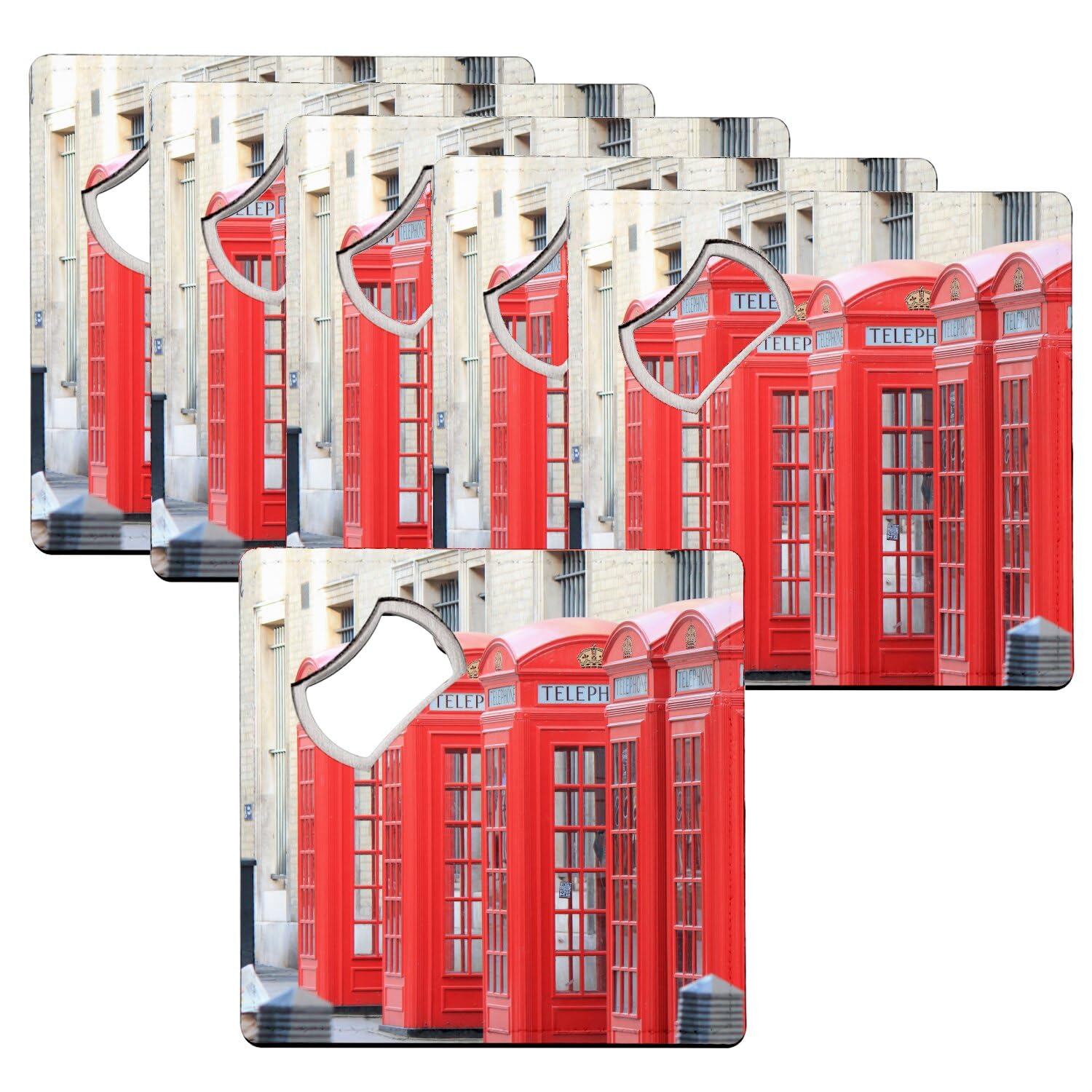 Sous verre décapsuleur cabines de Londres pour apéritif convivial