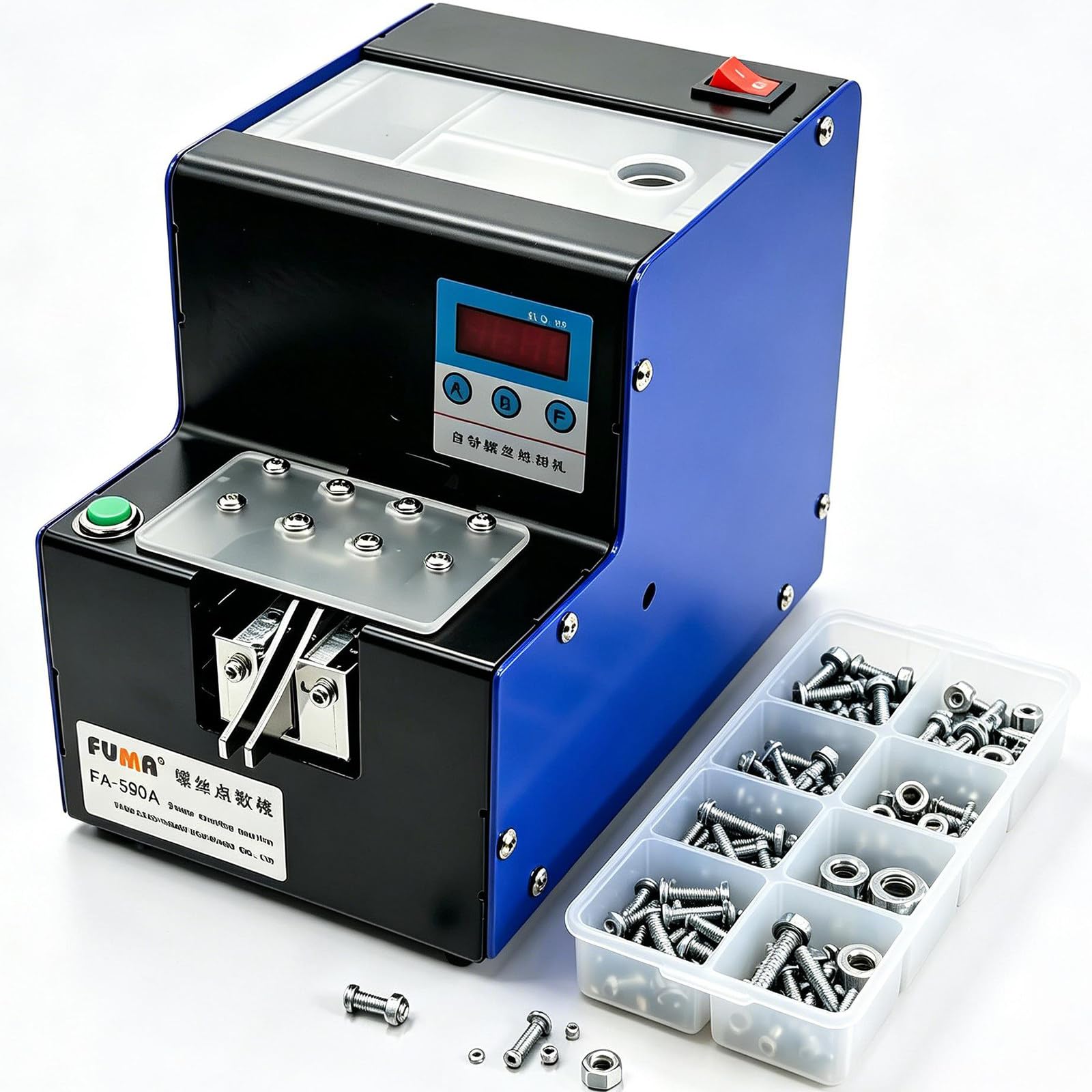 Máquina Ordenadora Industrial Tornillos M1-M5 | Alimentador Vibratorio Con Contador Digital Velocidad,Suministro Continuo,Envasado Automático Piezas Metálicas Pequeñas