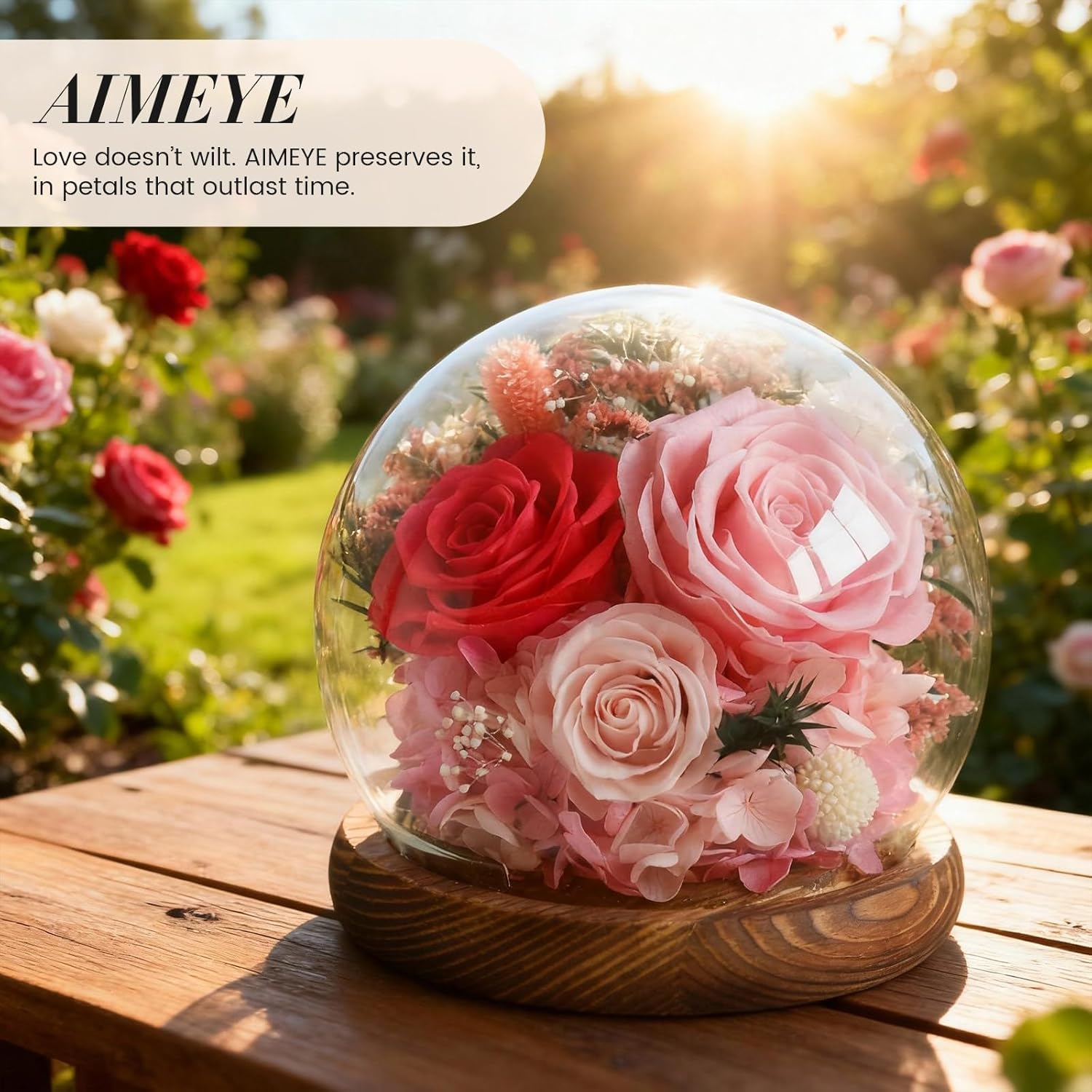 Valentines Day Flowers Gifts for Women,Forever Real Preserved Roses in Glass Dome,Valentines Roses Gifts for Her Wife Girlfriend Women Best Friend/Pink - Image 7