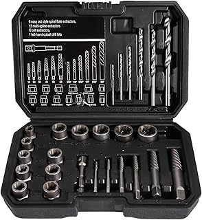 KASTWAVE Screw Extractor Bolt Extractor Set and Left-Hand Drill Bit Set