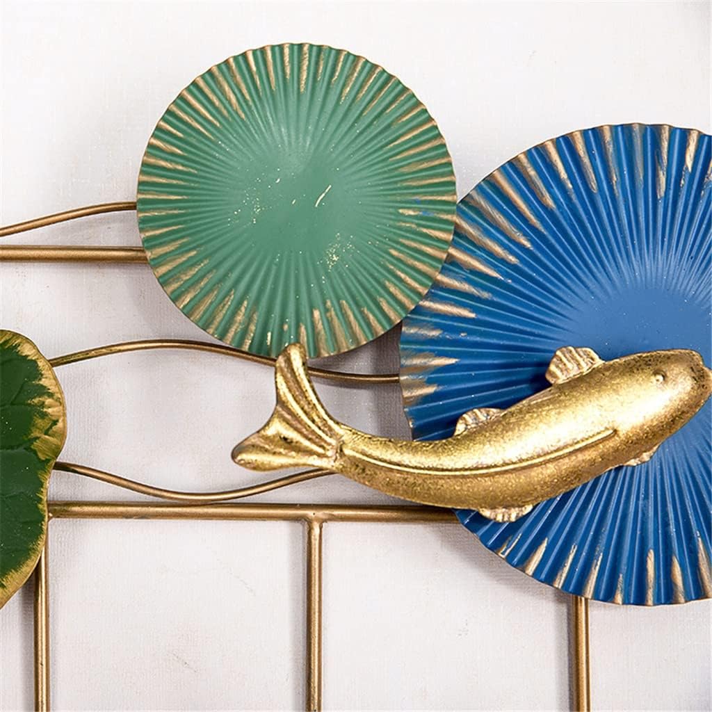 Key Rack Wrought Iron Partition Coat Rack Hook Wall Decoration Storage Hook Bedroom Storage Organizer (Color : Blue Green Size : 76731.5cm)