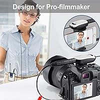 Vista 2 de Alvoxcon Sistema de Micrófono Inalámbrico de Diadema Lavalier Sistema de Micrófono Inalámbrico de Solapa Ideal para iPhone, Cámara DSLR, Altavoz PA