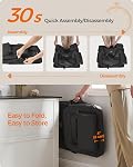 Feandrea Dog Crate, Collapsible Pet Carrier, L, Portable Soft Dog Crate, Oxford Fabric, Mesh, Metal Frame, with Handle, Storage Pockets, 28 x 20.5 x 20.5 Inches, Black UPDC70H