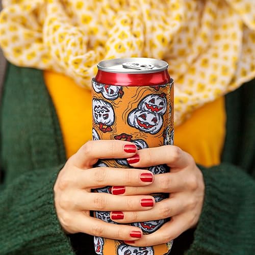 Miniatura 7 de Zhehao 16 fundas para enfriar latas de Halloween de neopreno con aislamiento de neopreno para adultos, regalos de fiesta de Halloween, calabaza,