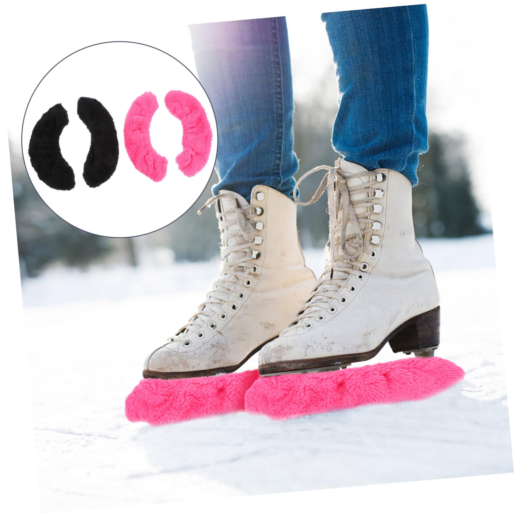VANZACK 4paires De Lames De Patinage De Manchons Respirants pour Patins Couvre-Lames Résistant à Usure