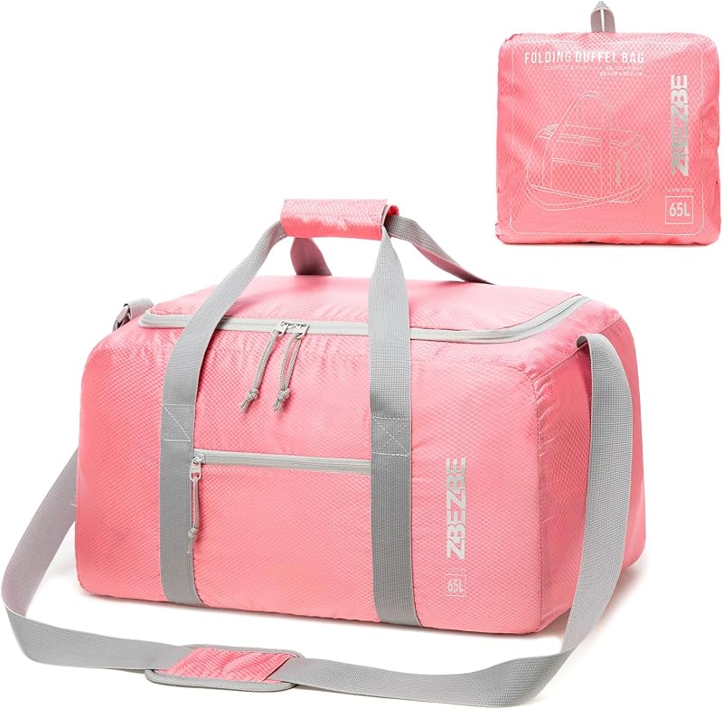 Foldable Travel Duffel Bag 65L, Large Capacity Bag for Trips | 65L Large Capacity Foldable Travel Duffel - Spacious Weekender Bag for Vacations, Road Trips and Extended Journeys.