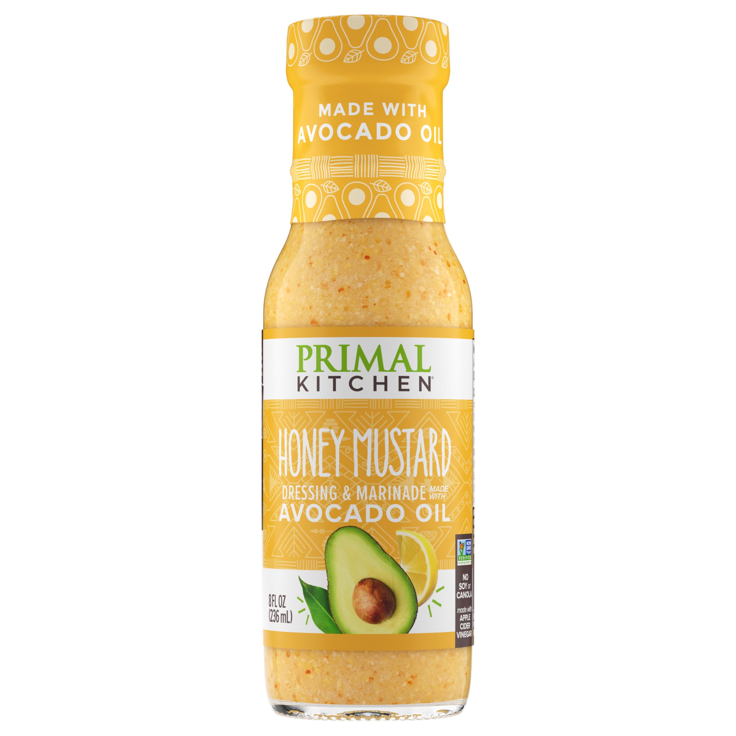 Honey Mustard, Avocado Oil-Based Dressing and Marinade, Whole30 and Paleo Approved (8 oz)