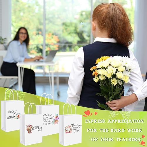 Miniatura 7 de Fumete 24 bolsas de regalo de agradecimiento para profesores con asa, bolsas de agradecimiento para profesores, bolsas de regalo de agradecimiento